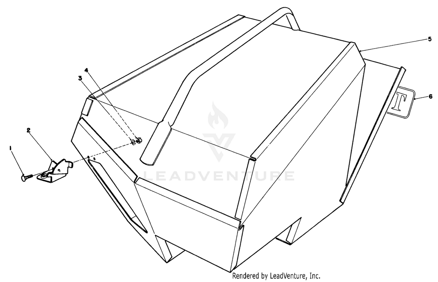 Steel Grass Catcher (model 22099) (optional)