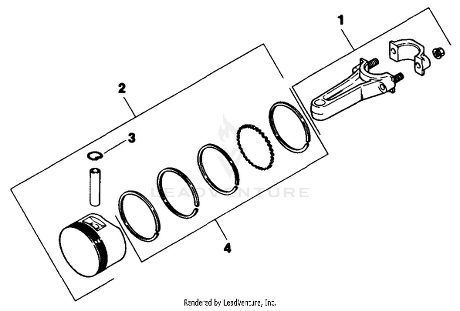 Piston  Rod-Engine Kohler Model No. Mv16s-Type 56519