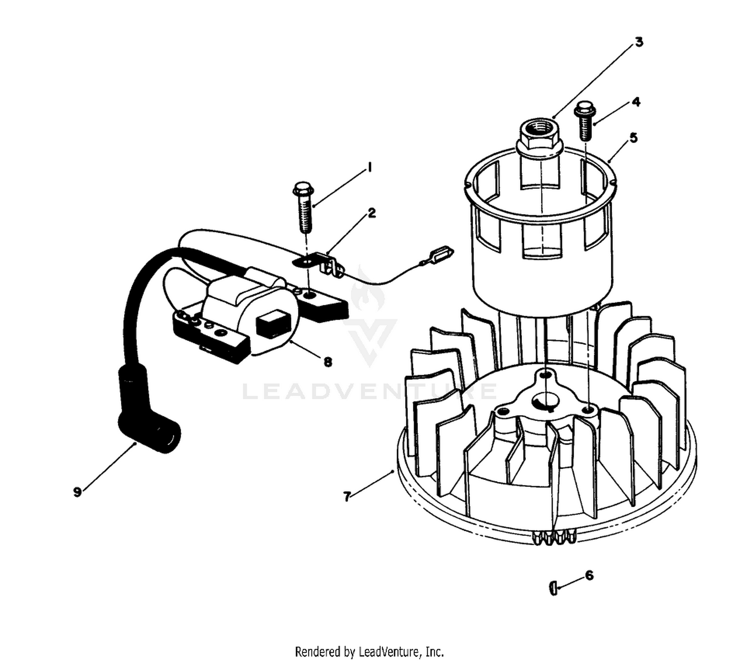 Magneto  Flywheel Assembly (model No. Vmh7)