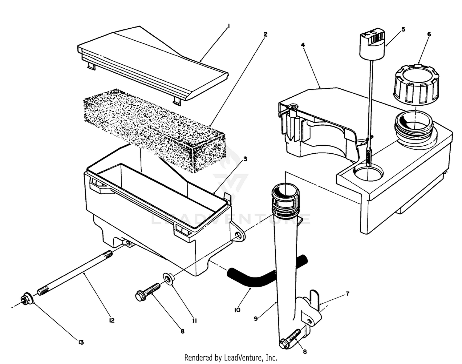 Air Cleaner  Fuel Tank Assembly (engine No. Vmj7)