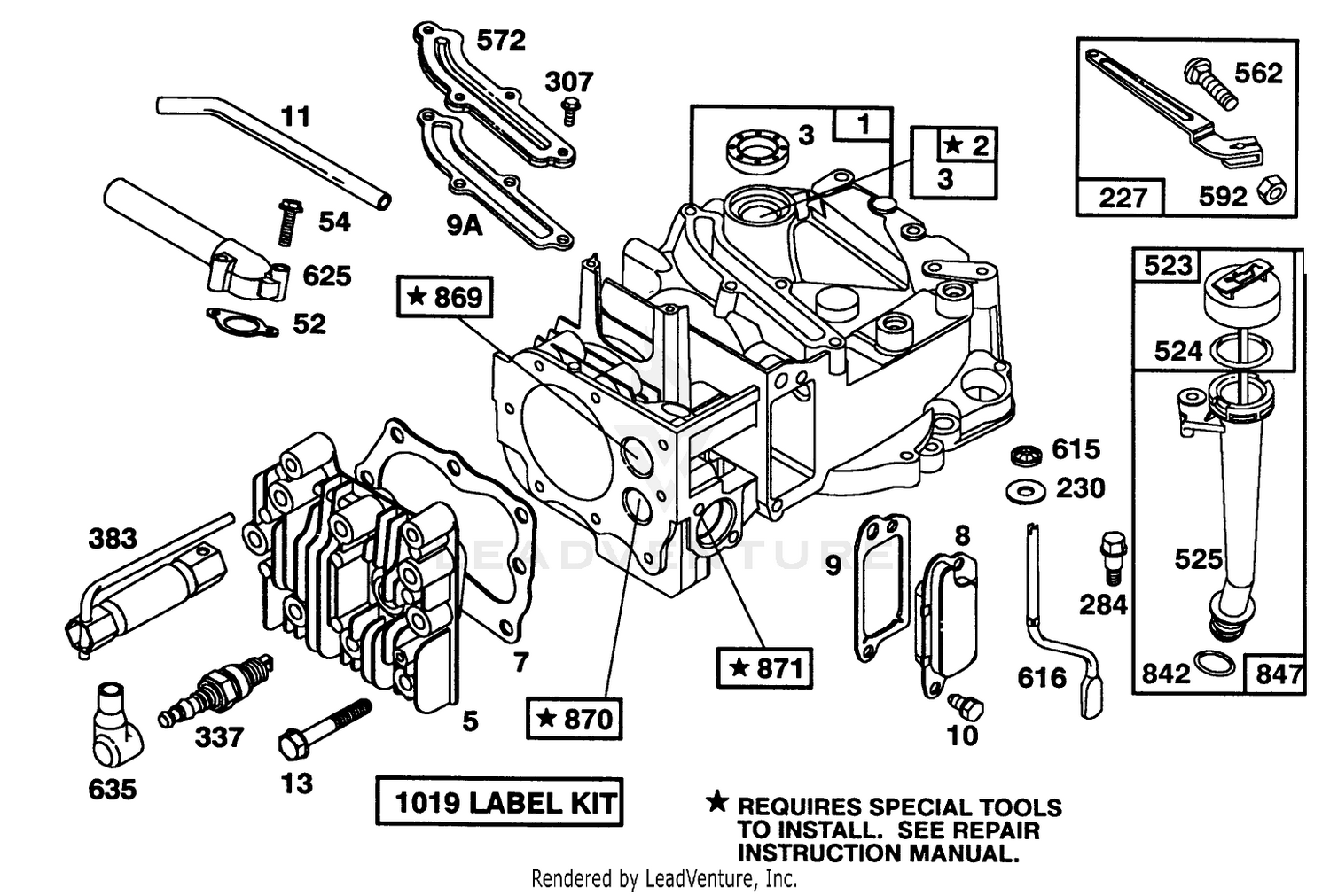 Engine Briggs  Stratton Model 122702-3171-01