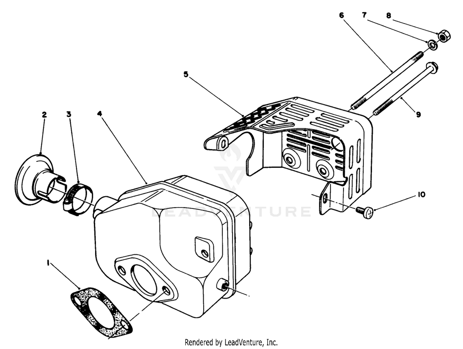 Muffler Assembly (model No. 47pk9-3)