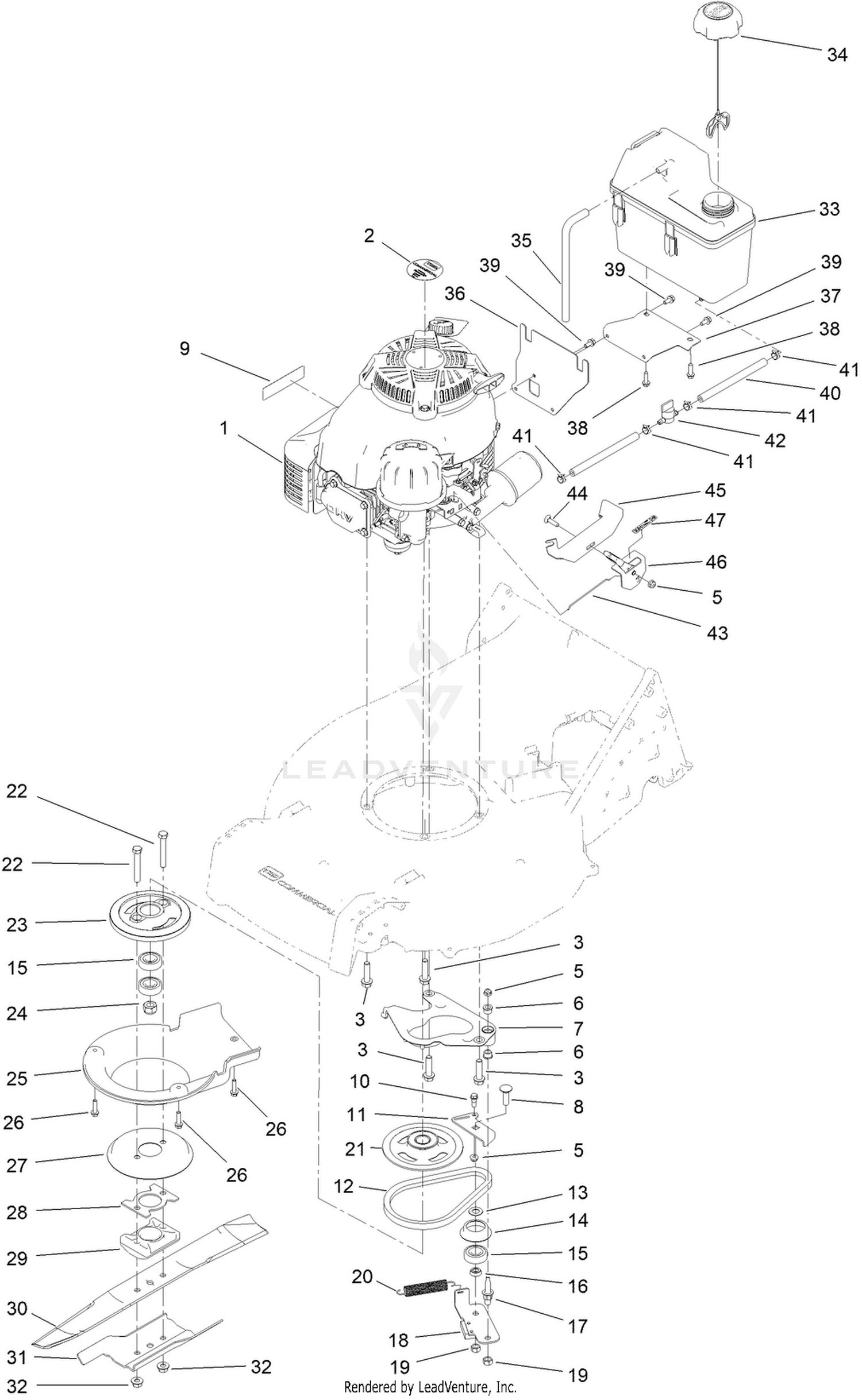 Engine and Blade Assembly