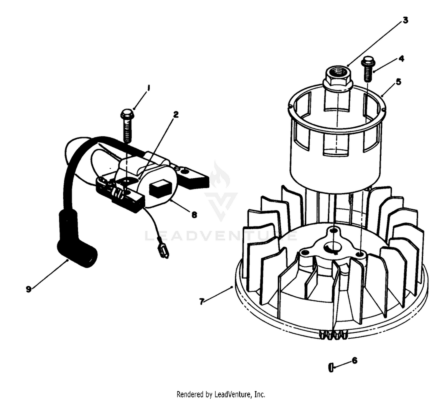 Magneto  Flywheel Assembly (engine No. Vmm1-2)