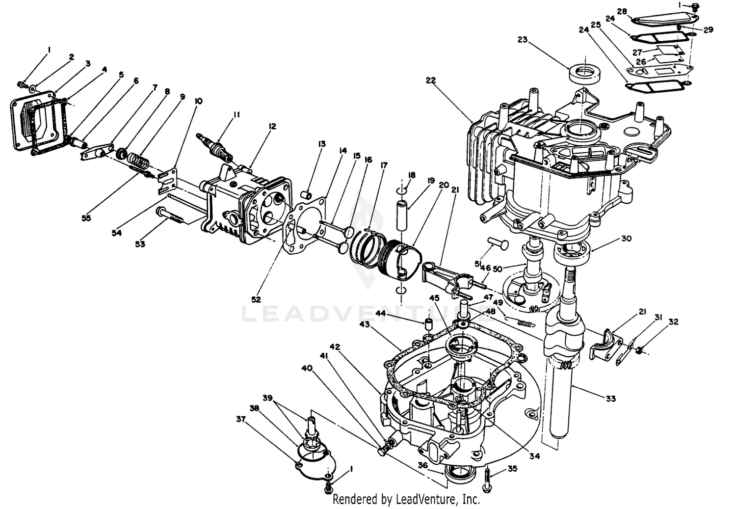 Crankcase Assembly (continued)(engine No. Vmm1-5)