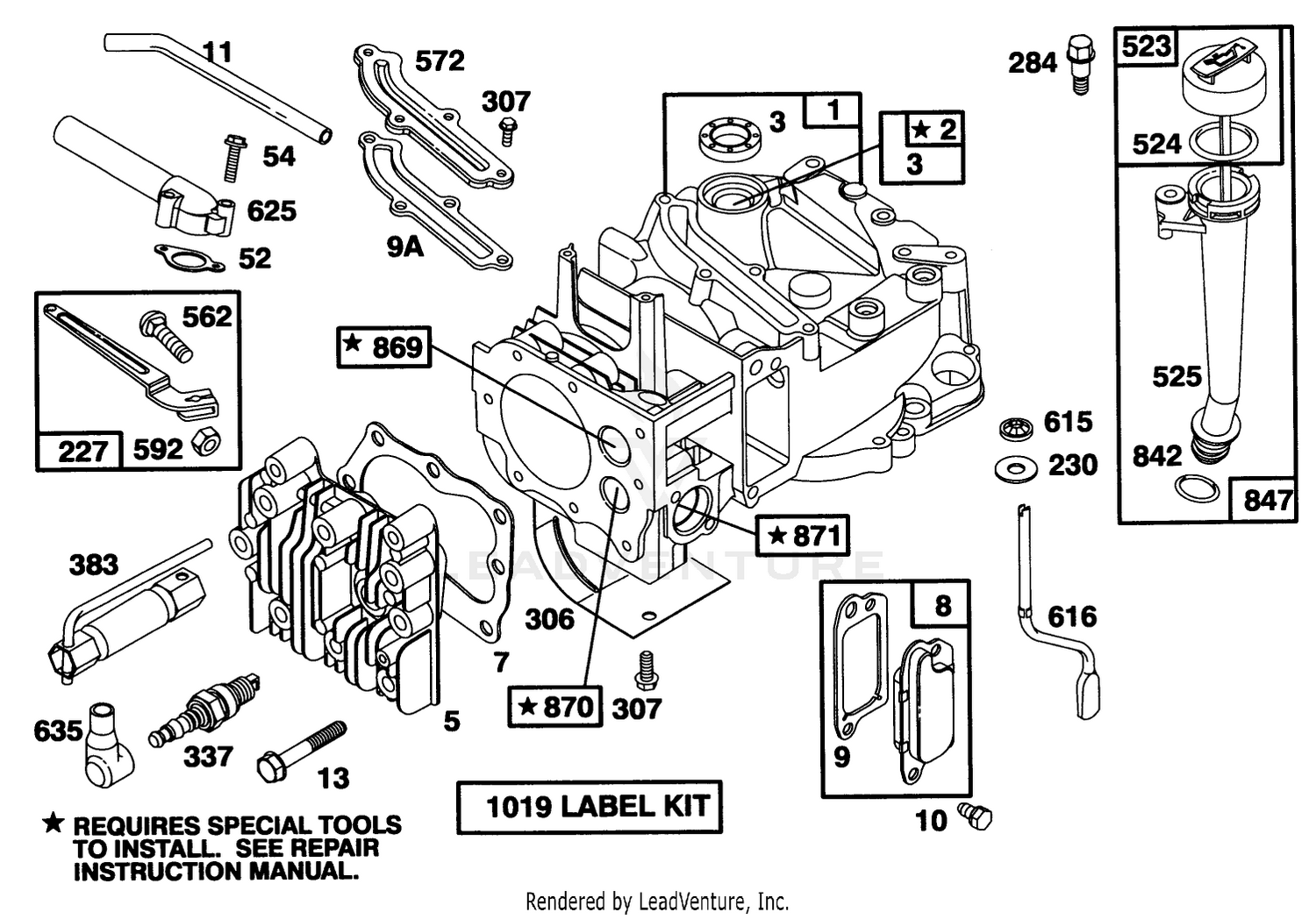 Engine Briggs  Stratton Model 124707-3185-01