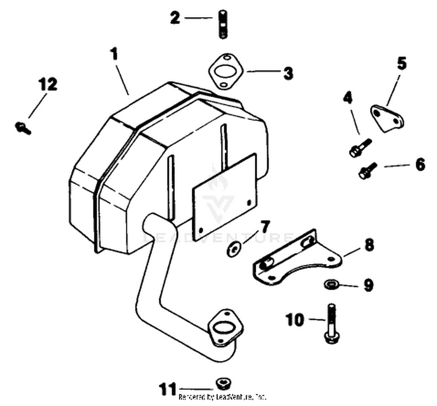 Exhaust - Engine Kohler Model No. Cv14t-1412