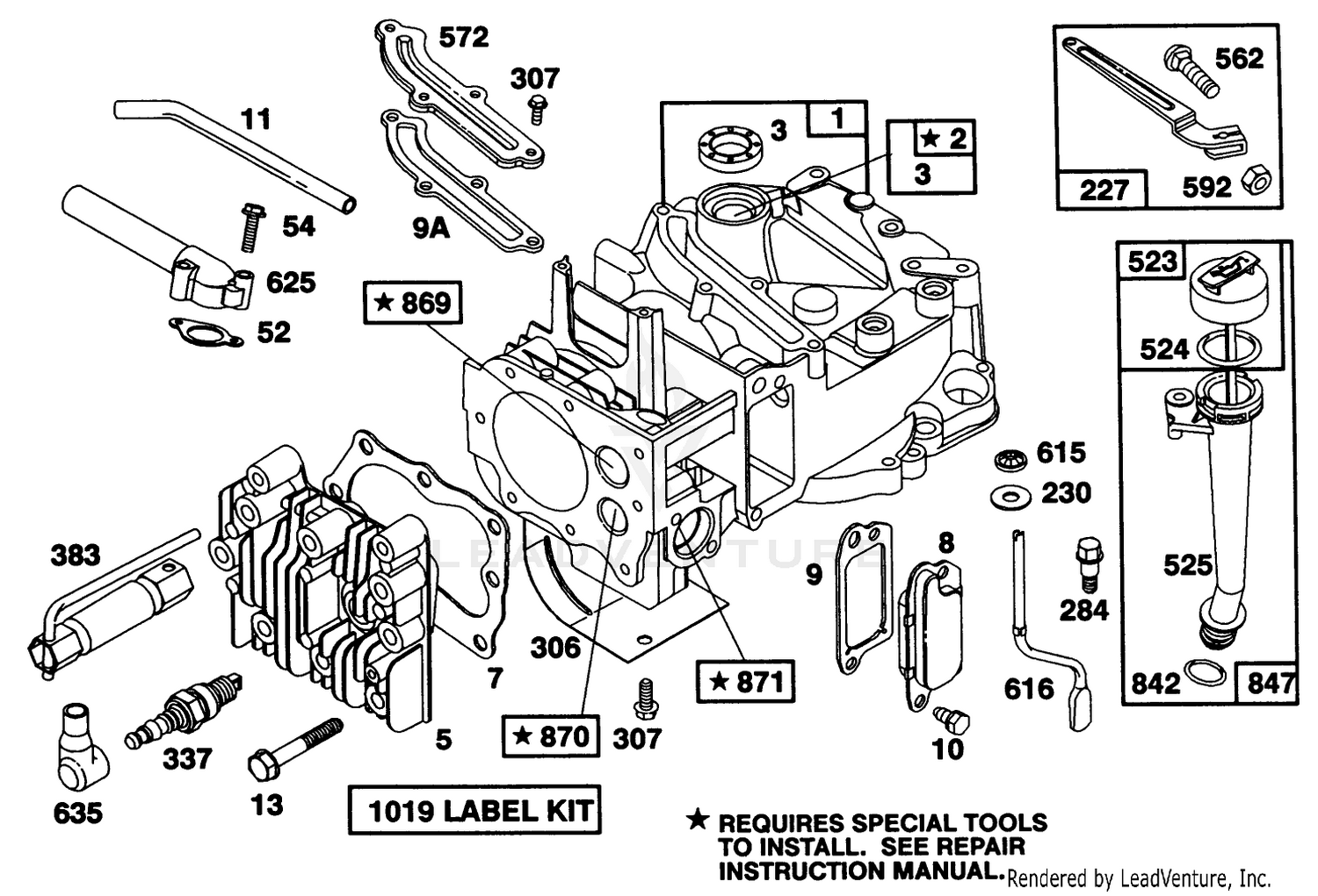 Engine Briggs  Stratton Model 124702-3115-01