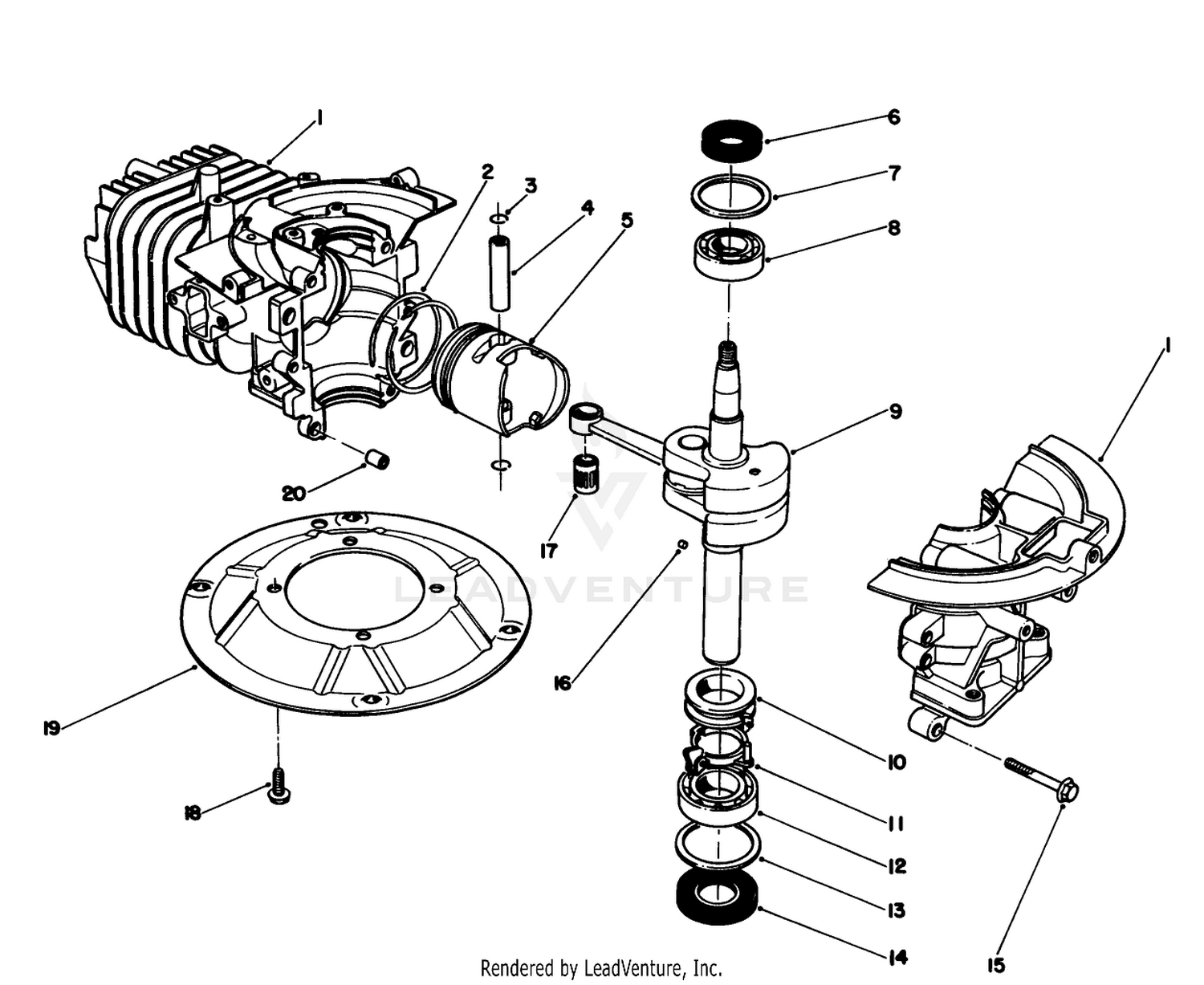 Crank Shaft Assembly (model No. 47pm1-6)