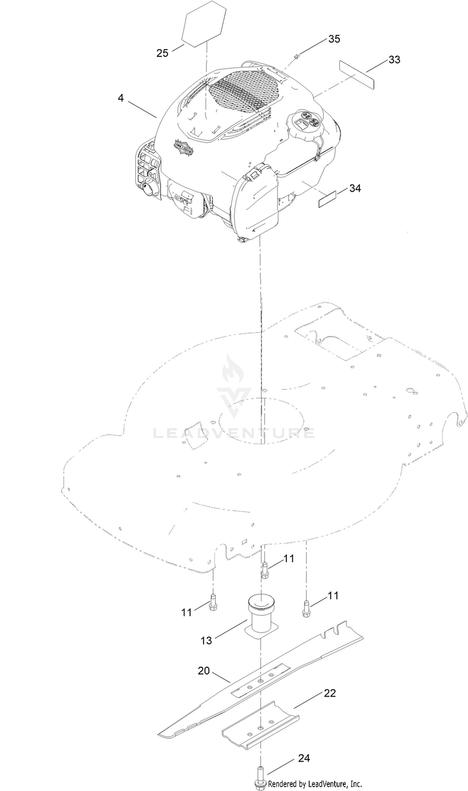 Engine and Blade Assembly