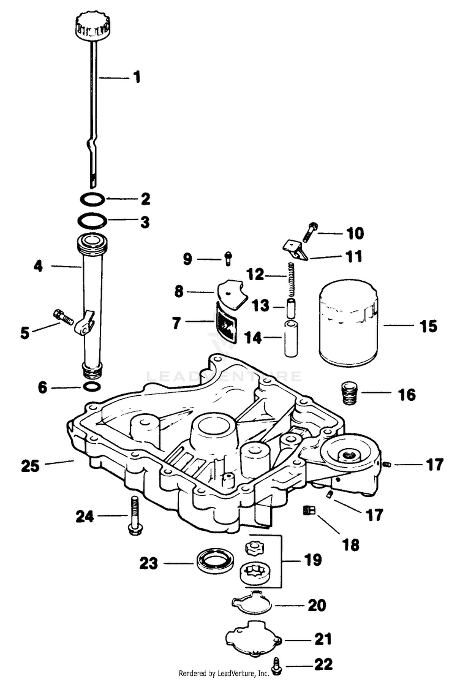 Oil Pan/lubrication - Engine Kohler Model No. Cv14t-1412