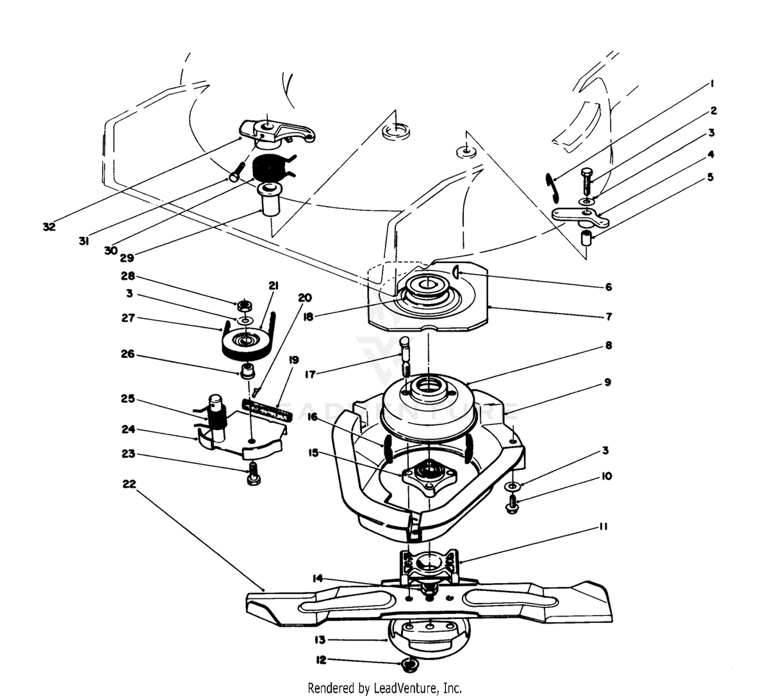 Blade  Brake Clutch Assembly