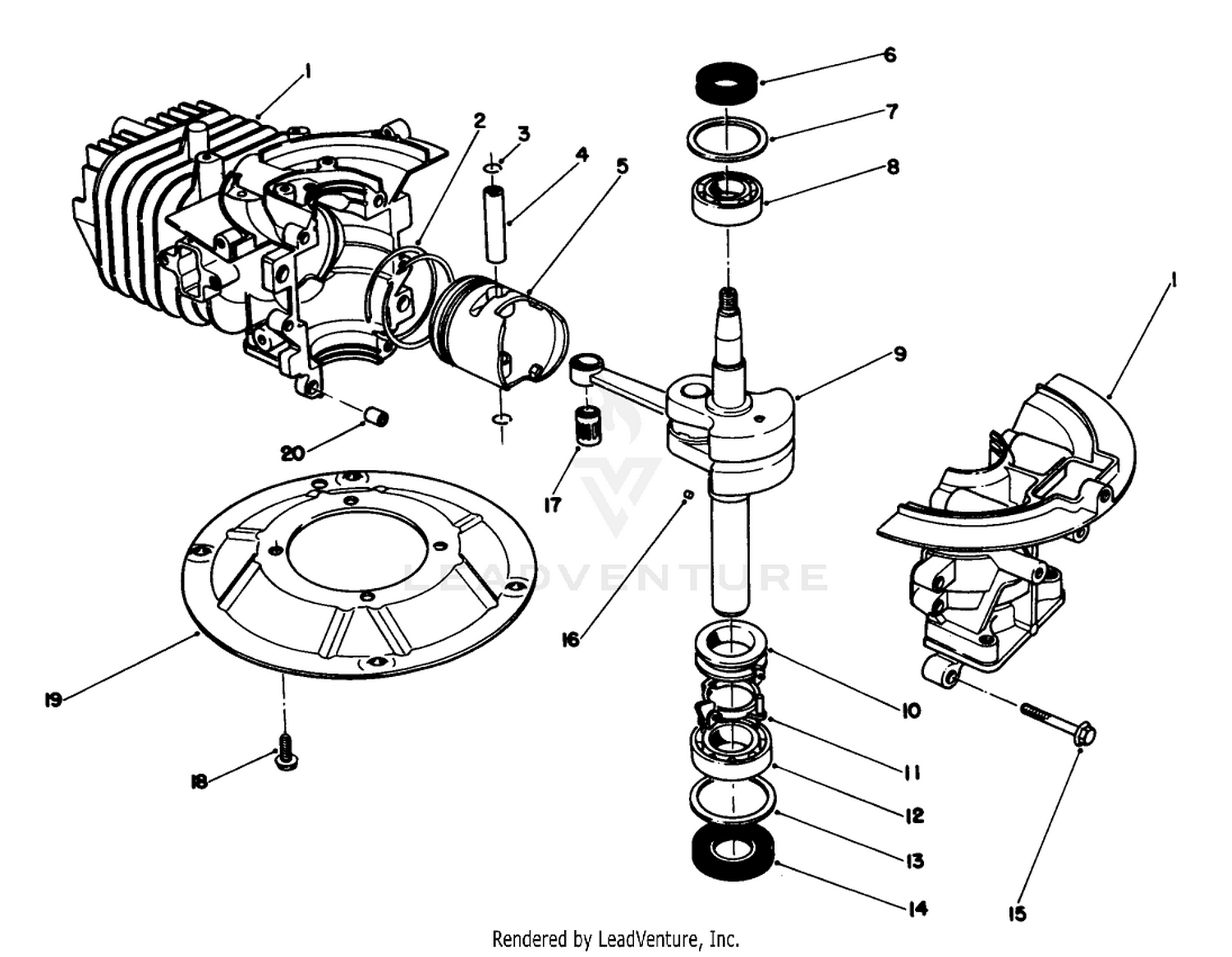 Crankshaft Assembly (model No. 47pl0-3)