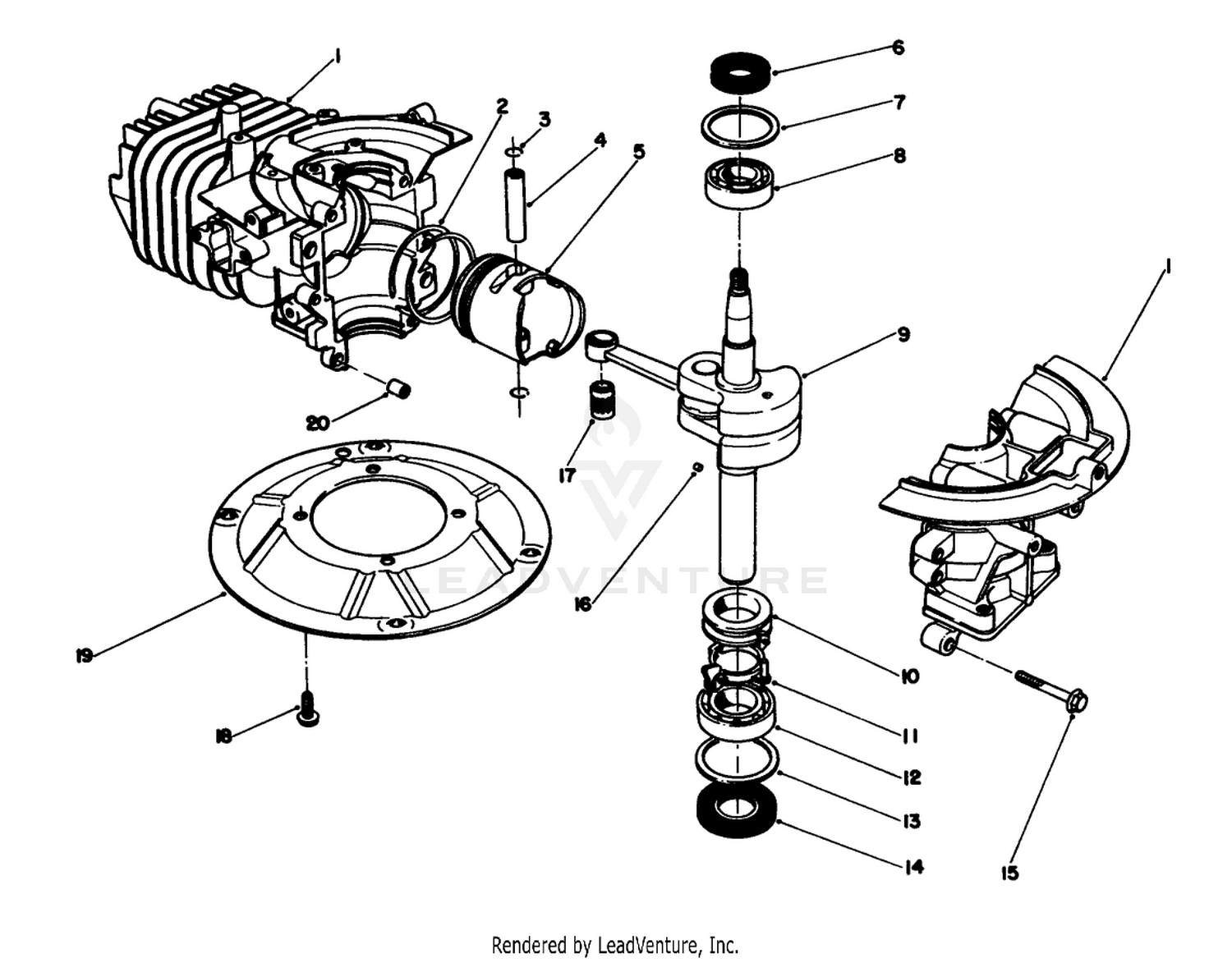 Crankshaft Assembly (model No. 47pn2-7)