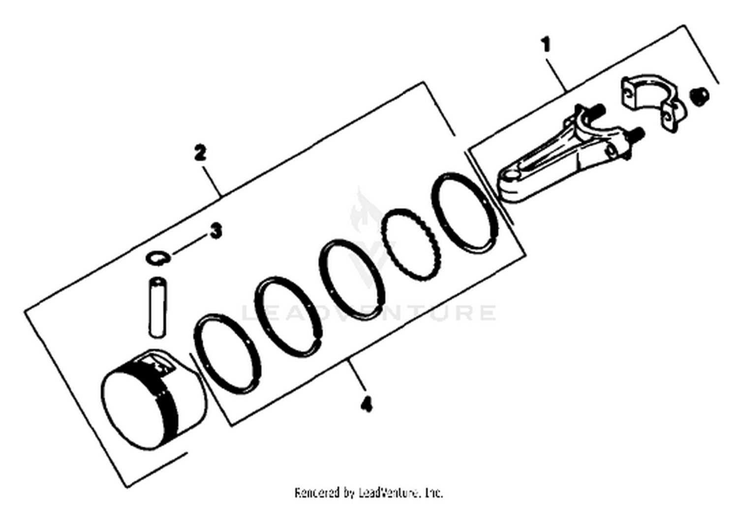 Piston  Rod-Engine Kohler Model No. Mv16s-Type 56511