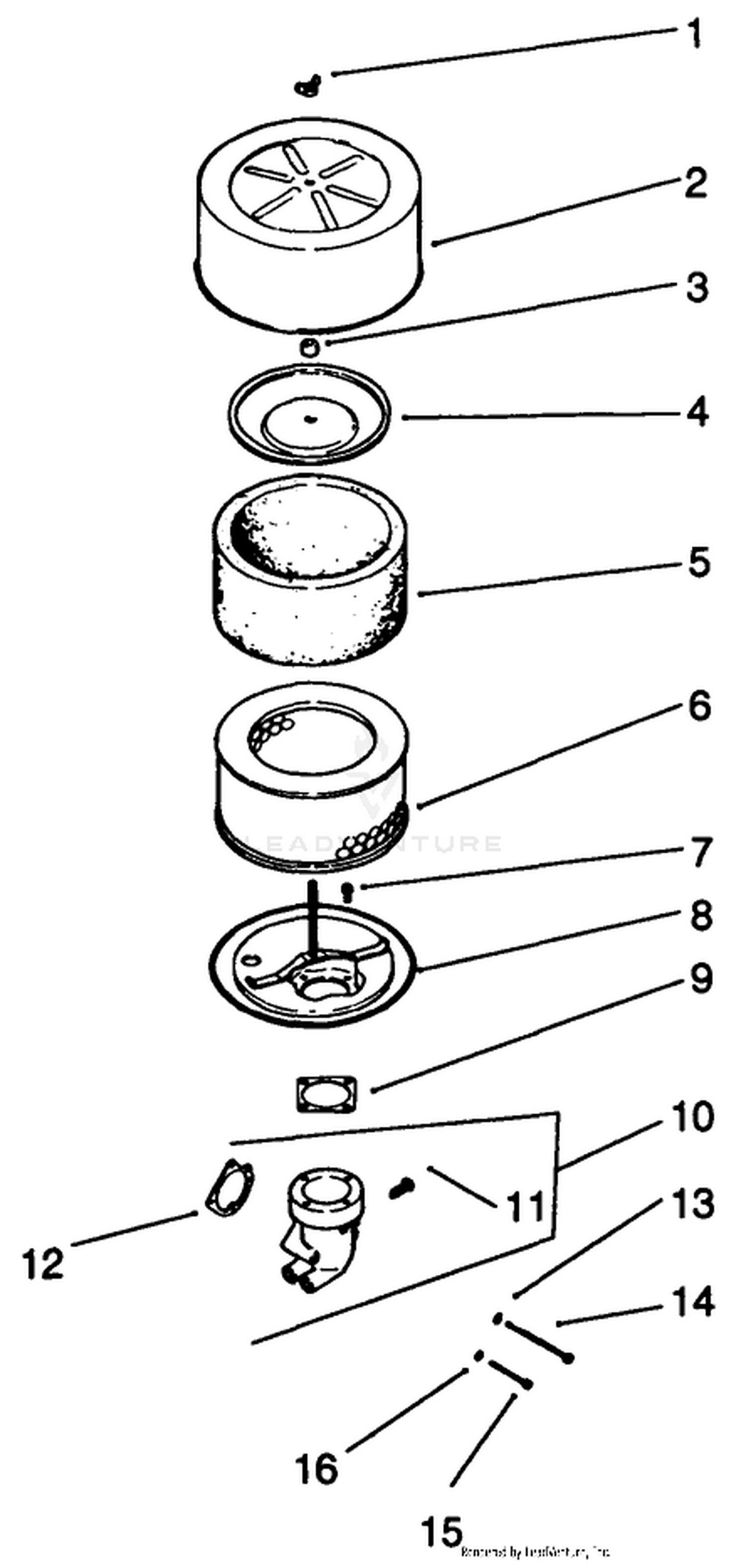 Air Intake-Engine Kohler Model No. Mv18s-Type 58543