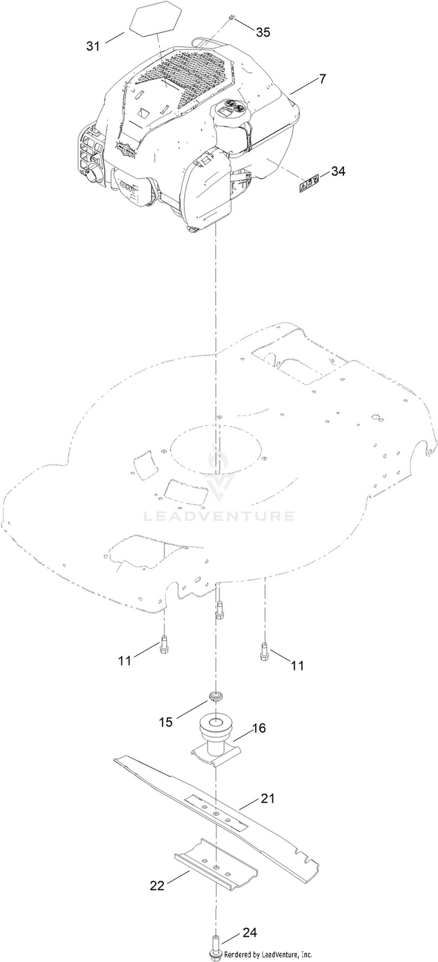 Engine and Blade Assembly