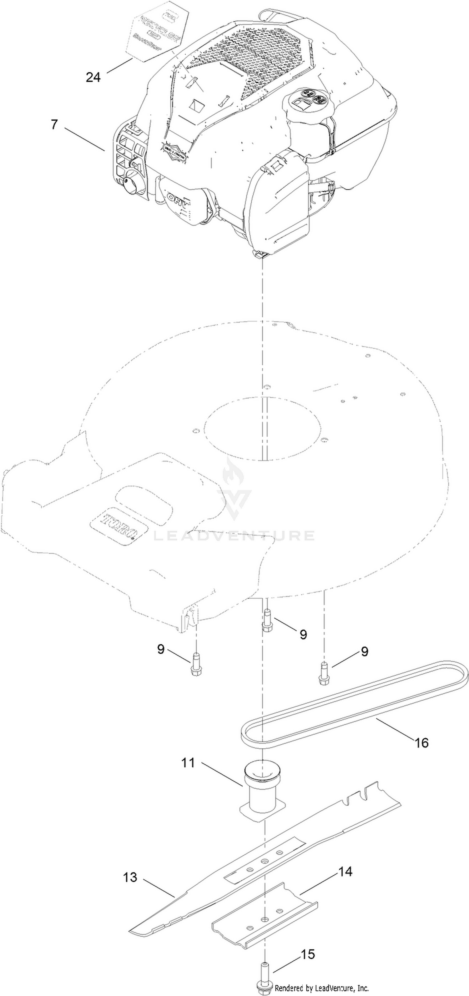 Engine and Blade Assembly