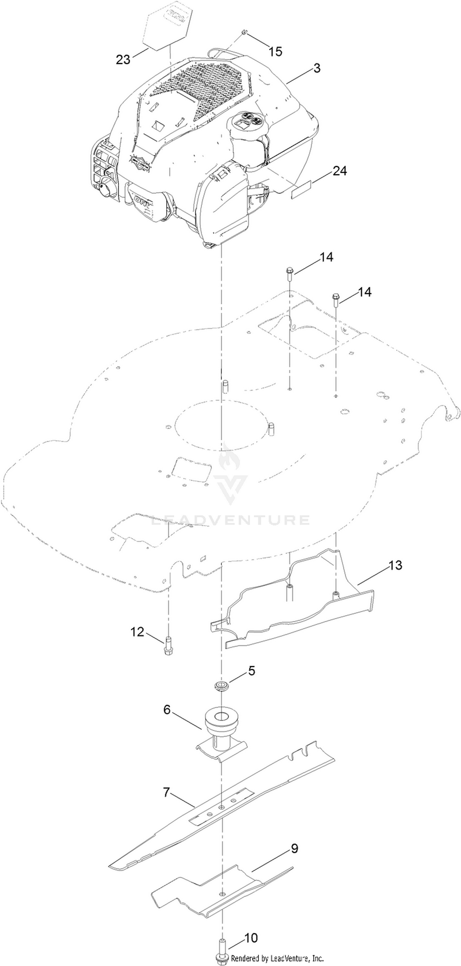 Engine and Blade Assembly