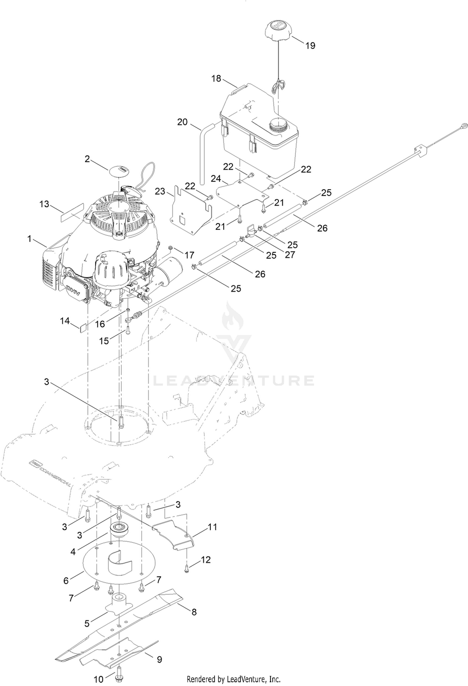 Engine and Blade Assembly