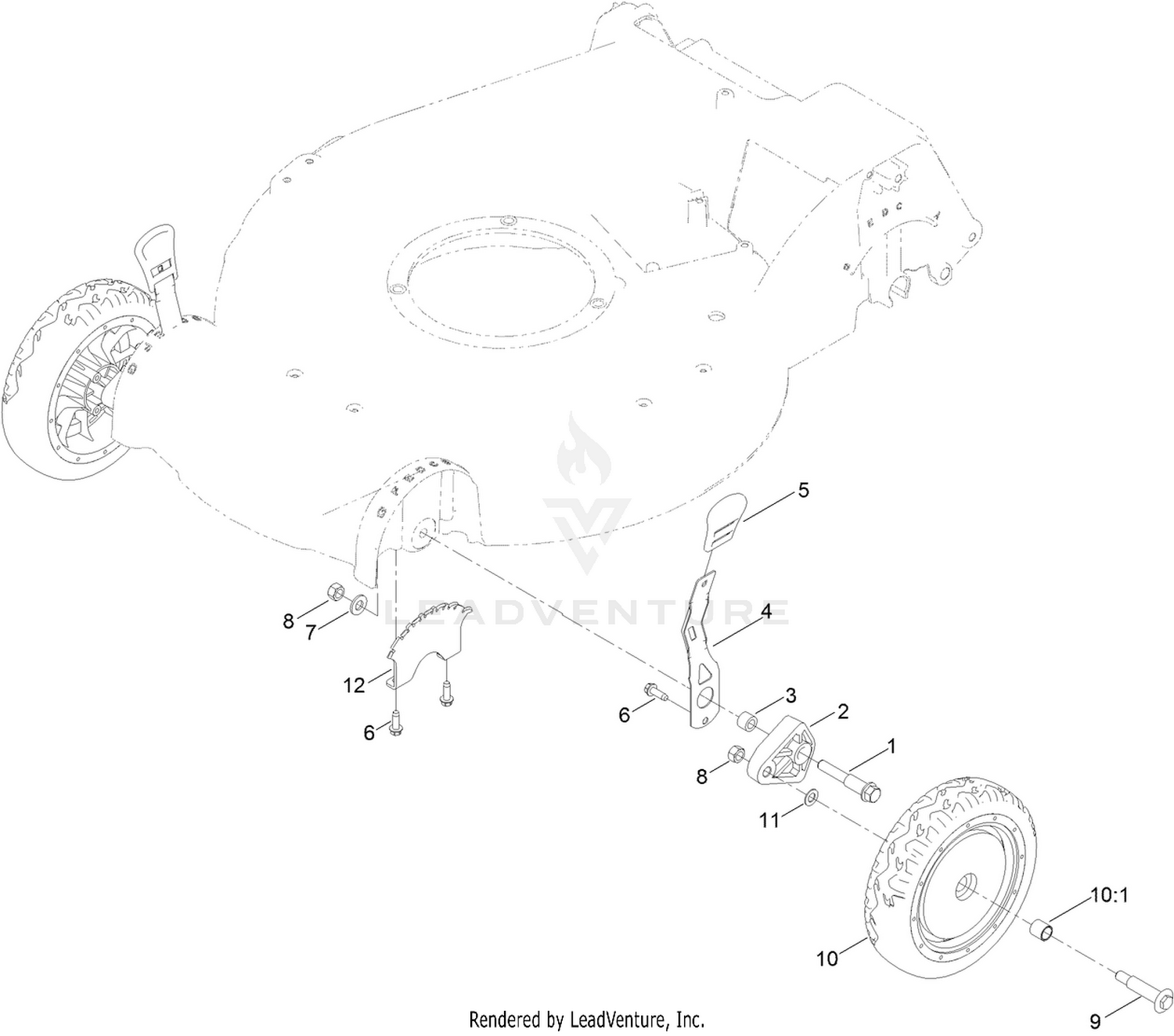 Front Wheel and Hight-of-Cut Assembly