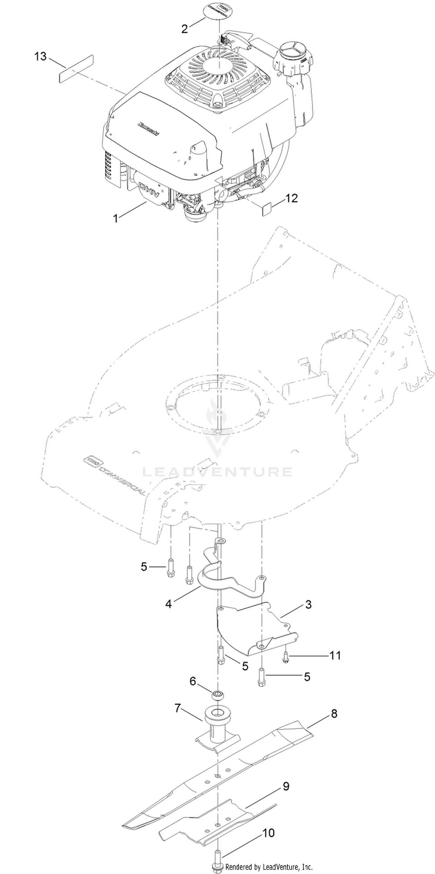 Engine and Blade Assembly