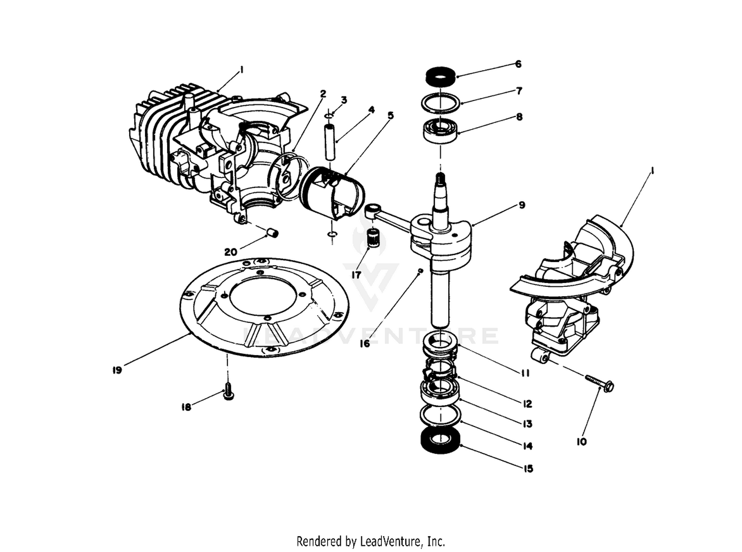 Crank Shaft Assembly (model No. 47pl0-1)