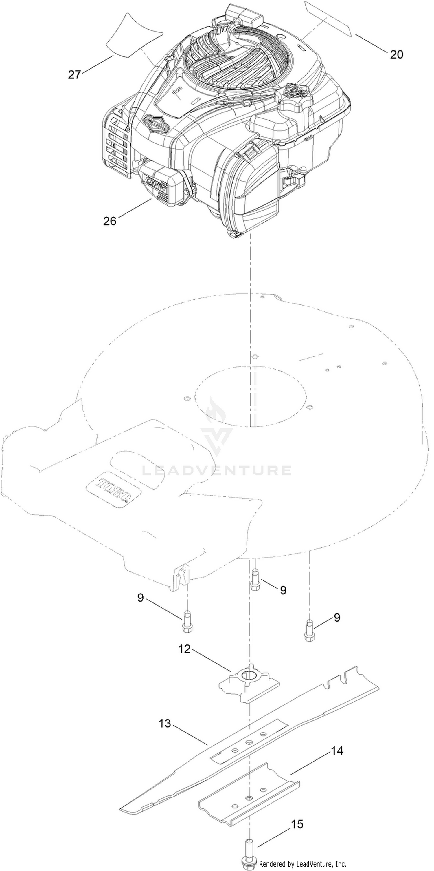 Engine and Blade Assembly