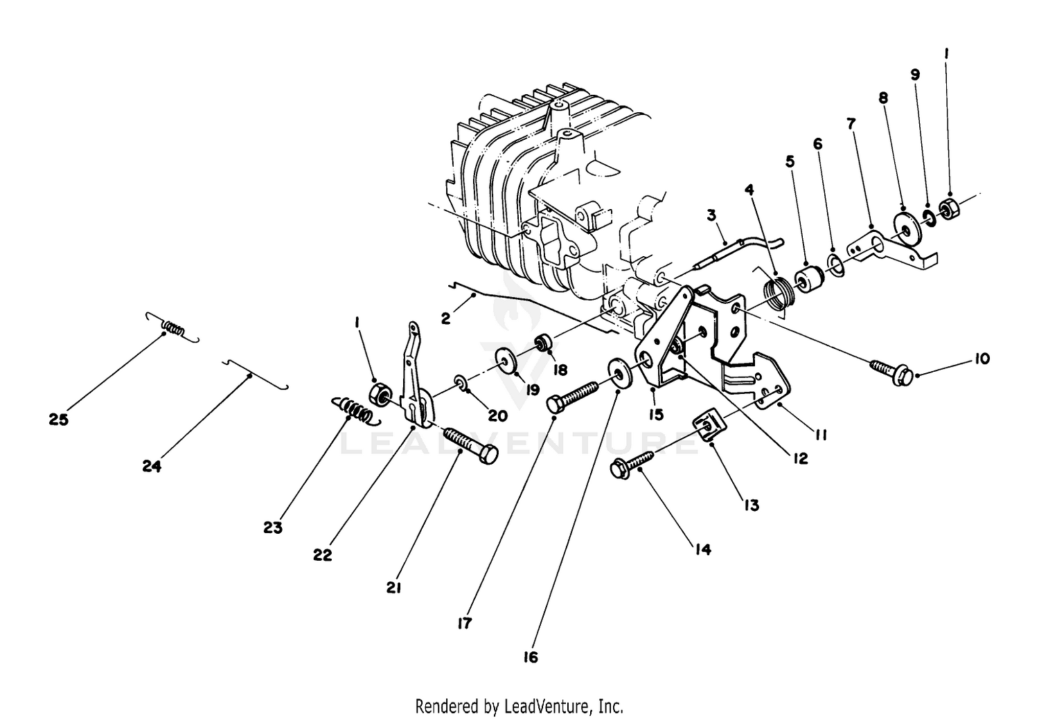 Governor Assembly Engine 47pe4 (used On Units With Serial No. 6000101-6004101) Engine 47pf5 (used On Units With Serial No. 6004102  Up)