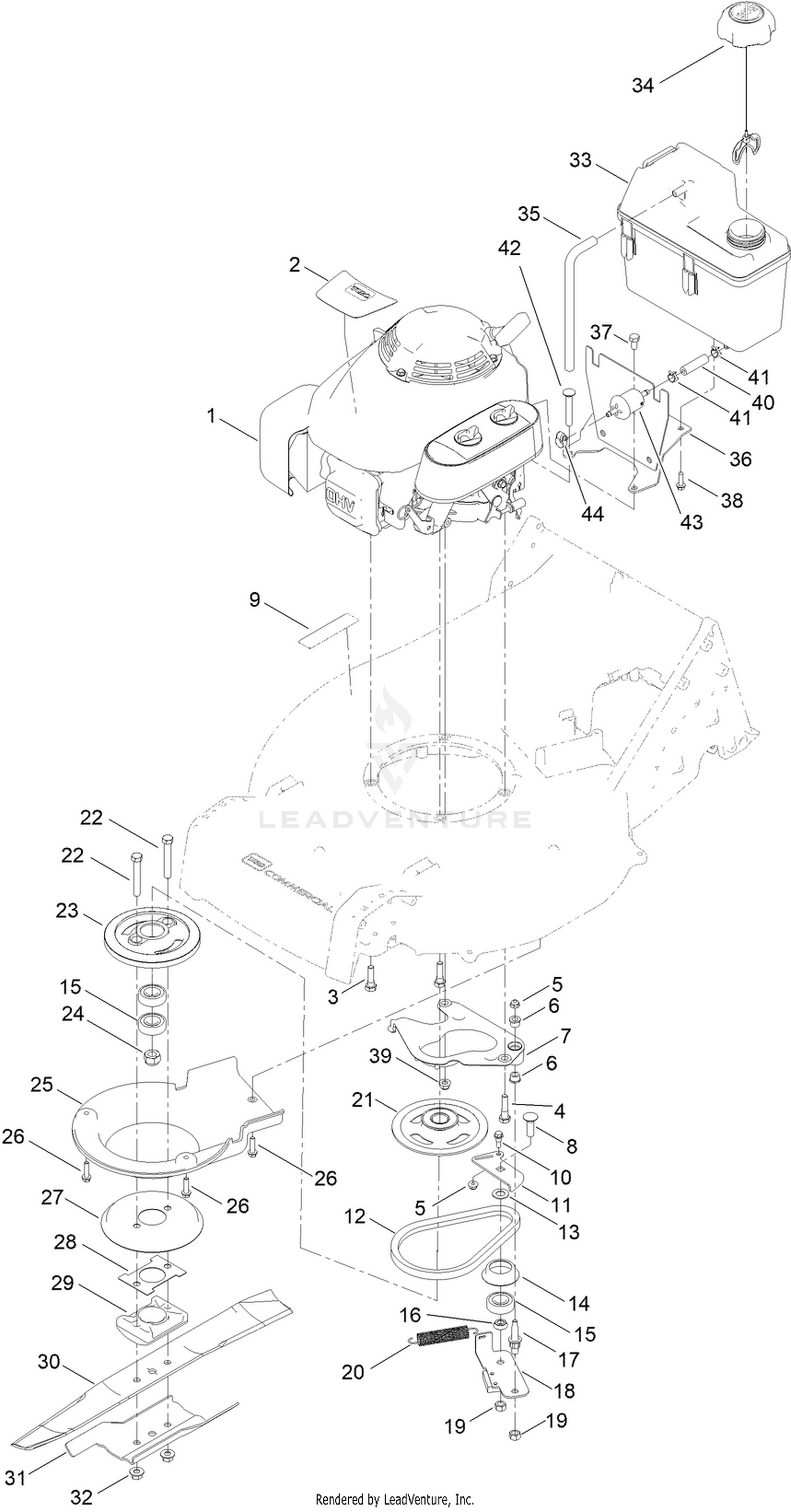 Engine and Blade Assembly