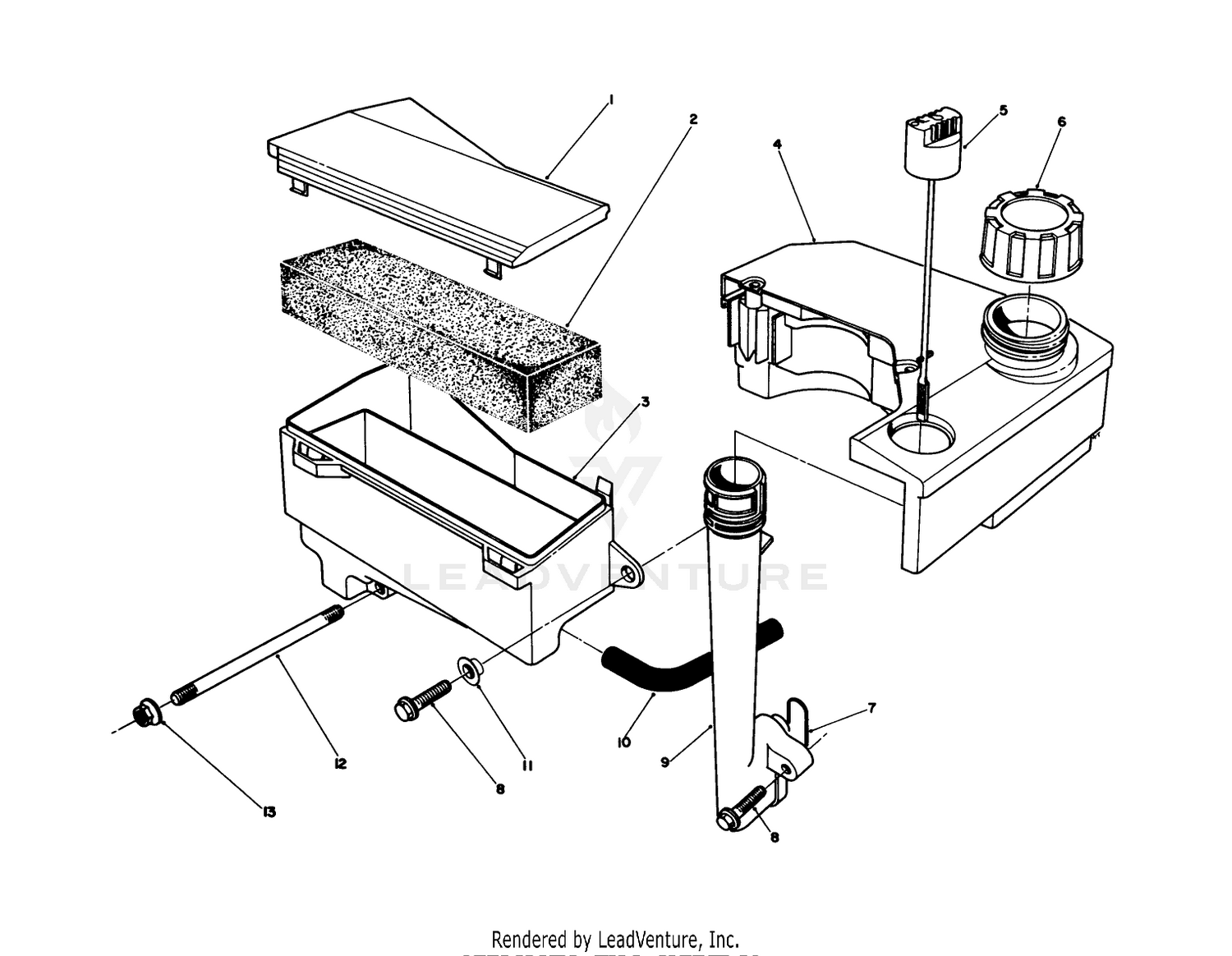 Air Cleaner  Fuel Tank Assembly (model No. Vmh7)