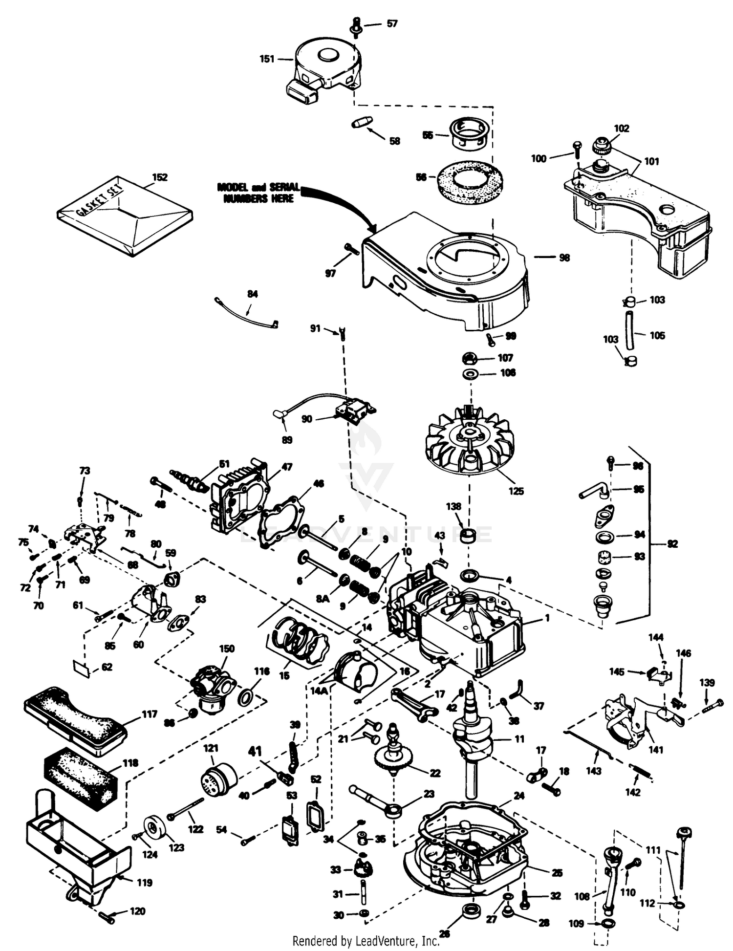Engine Tecumseh Model Tvs100-44002 (continued) (used On Units With Serial No. 6000959  Up)