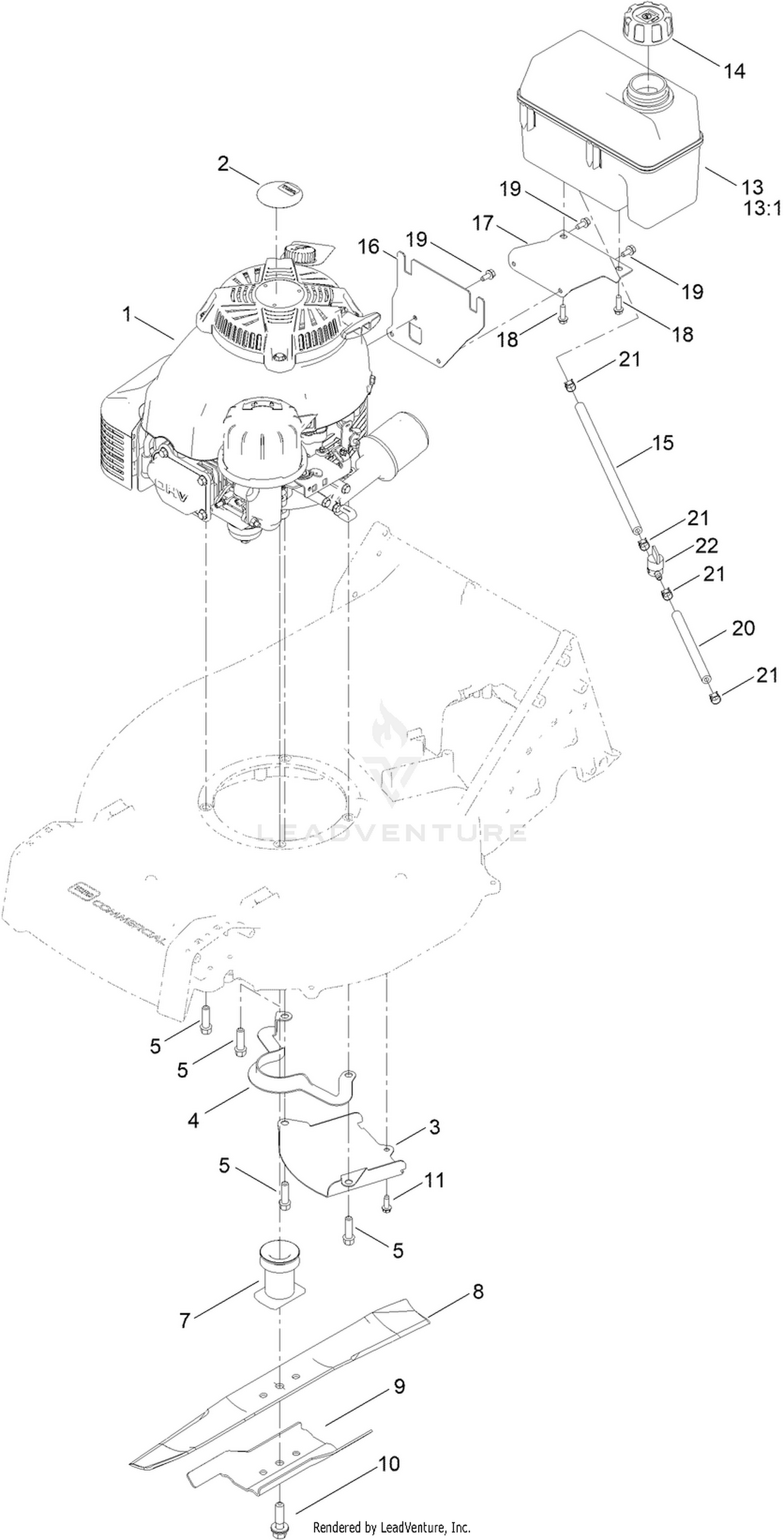 Engine and Blade Assembly