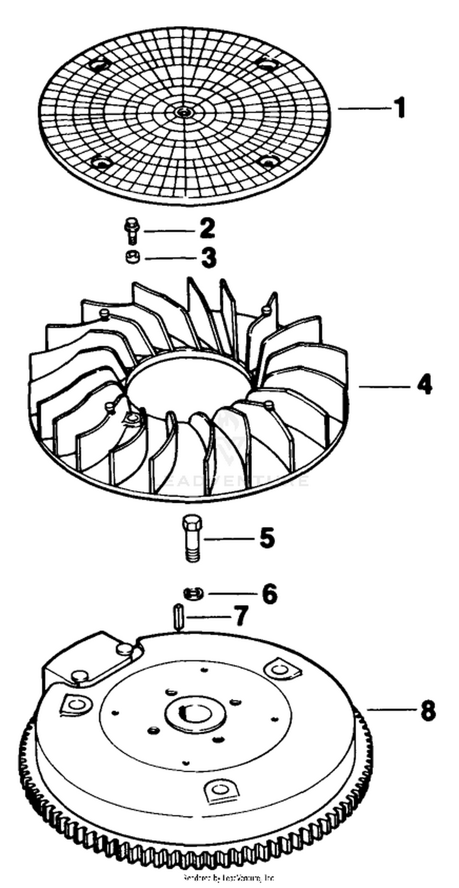 Flywheel-Engine Model No. Mv16s-Type 56519
