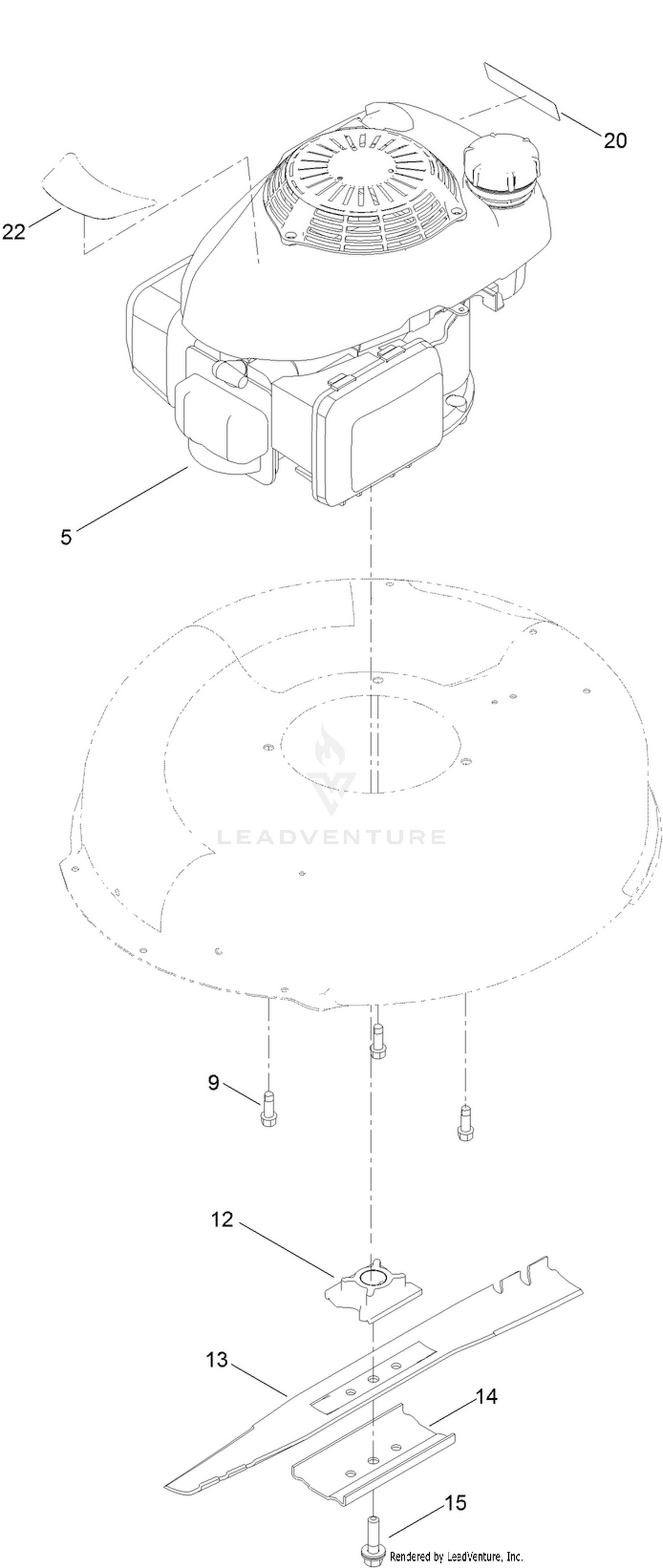 Engine and Blade Assembly