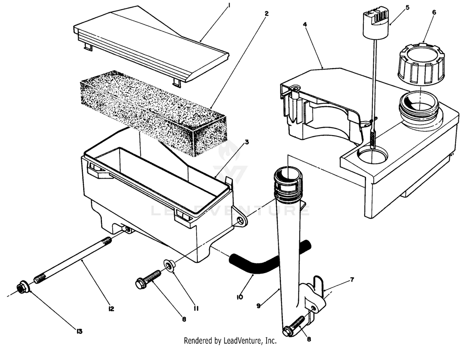 Air Cleaner  Fuel Tank Assembly (engine No. Vmj8)