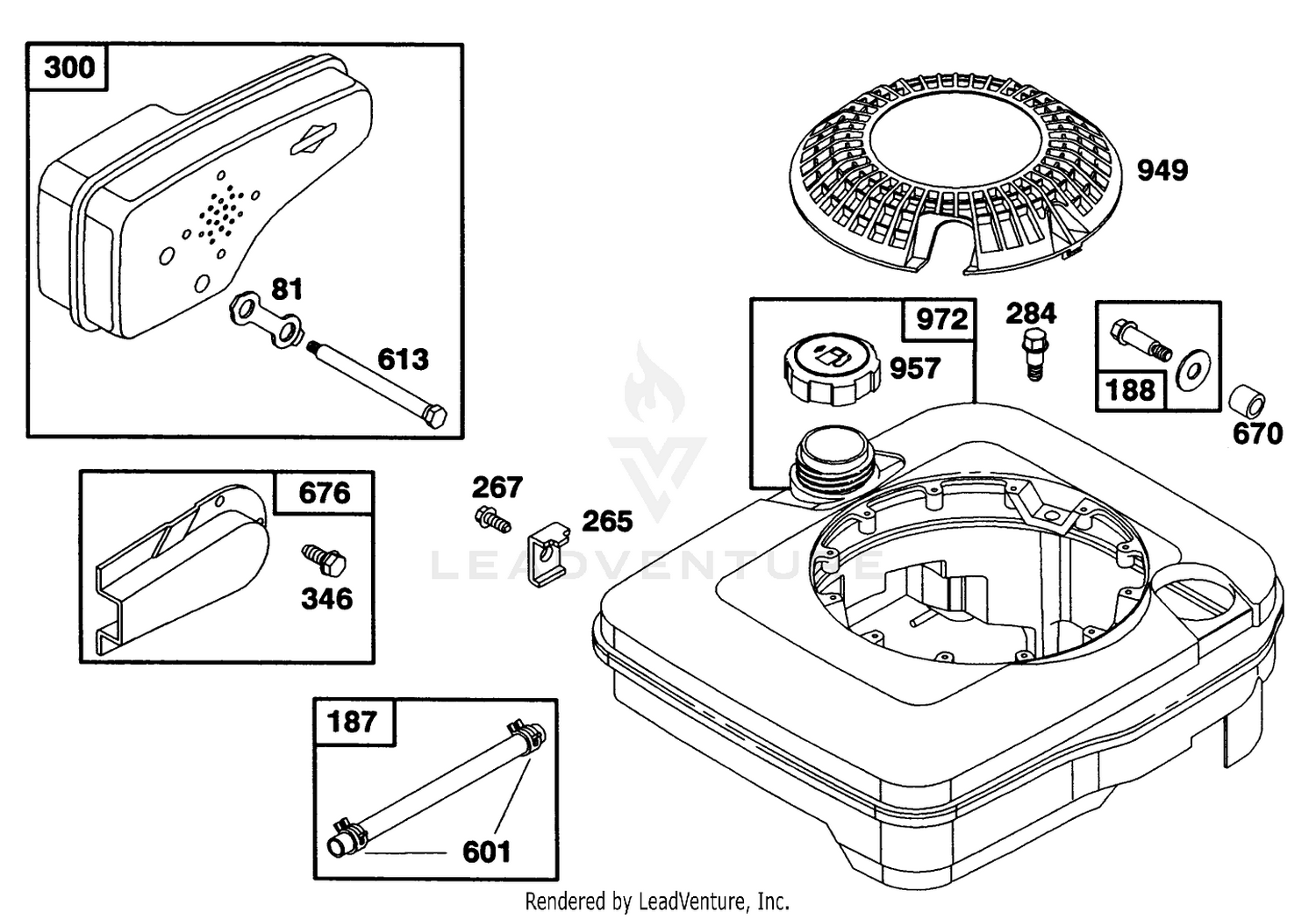 Engine Briggs  Stratton Model 124702-3115-01 7