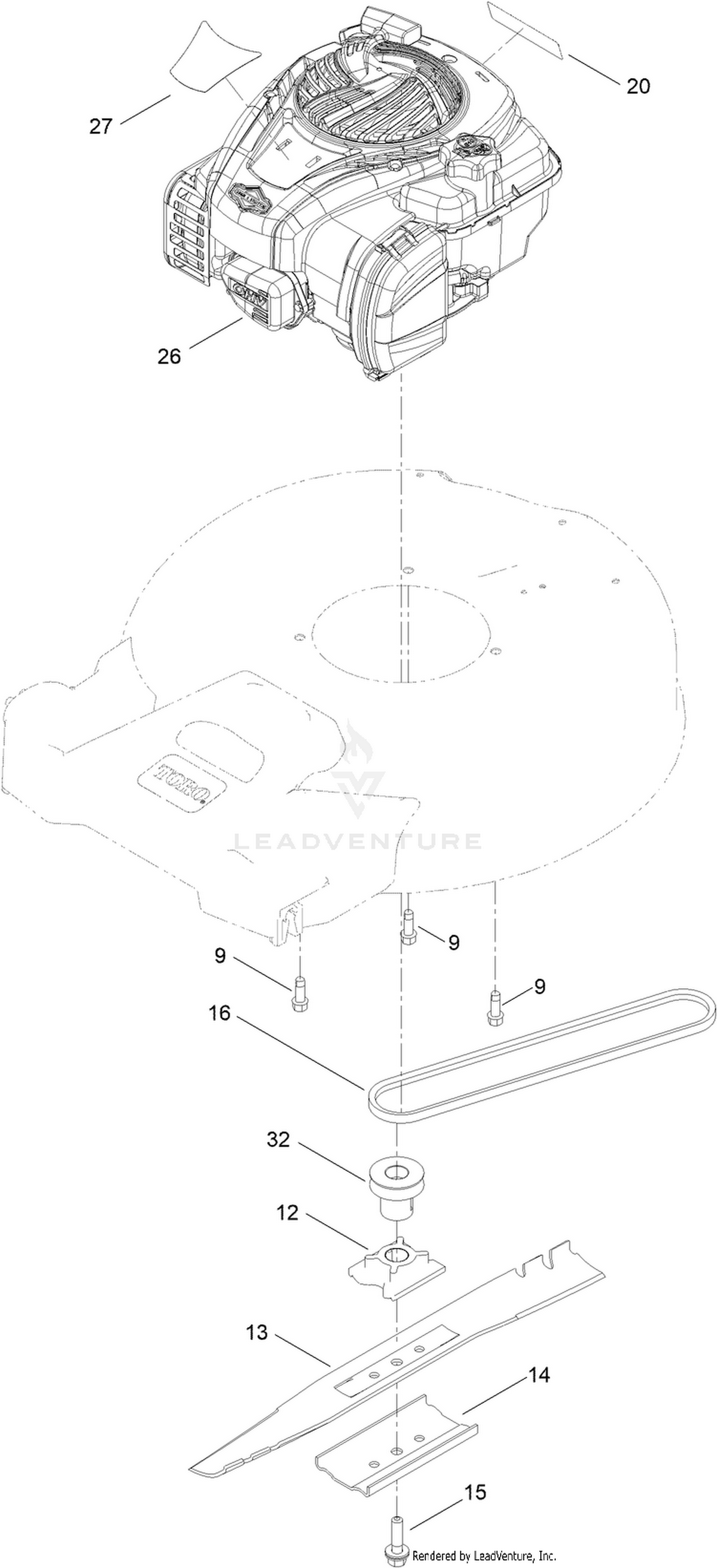Engine and Blade Assembly