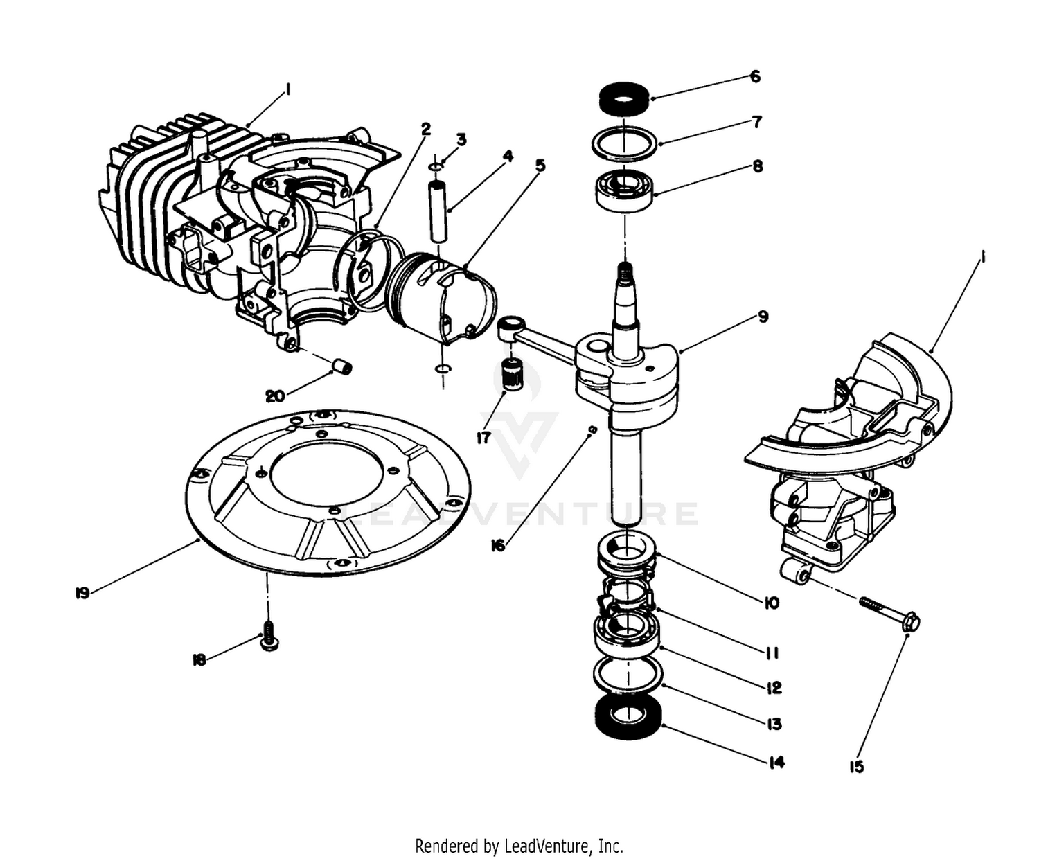 Crankshaft Assembly (engine Model No. 47pm1-2)(serial No. 2000001-2005000)