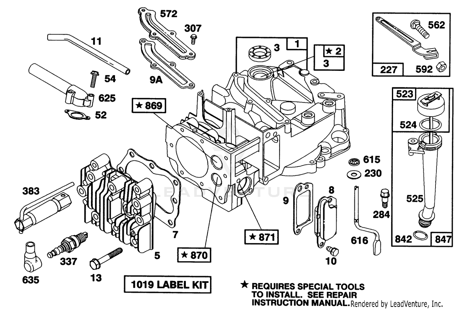 Engine Briggs  Stratton Model 122702-3171-01