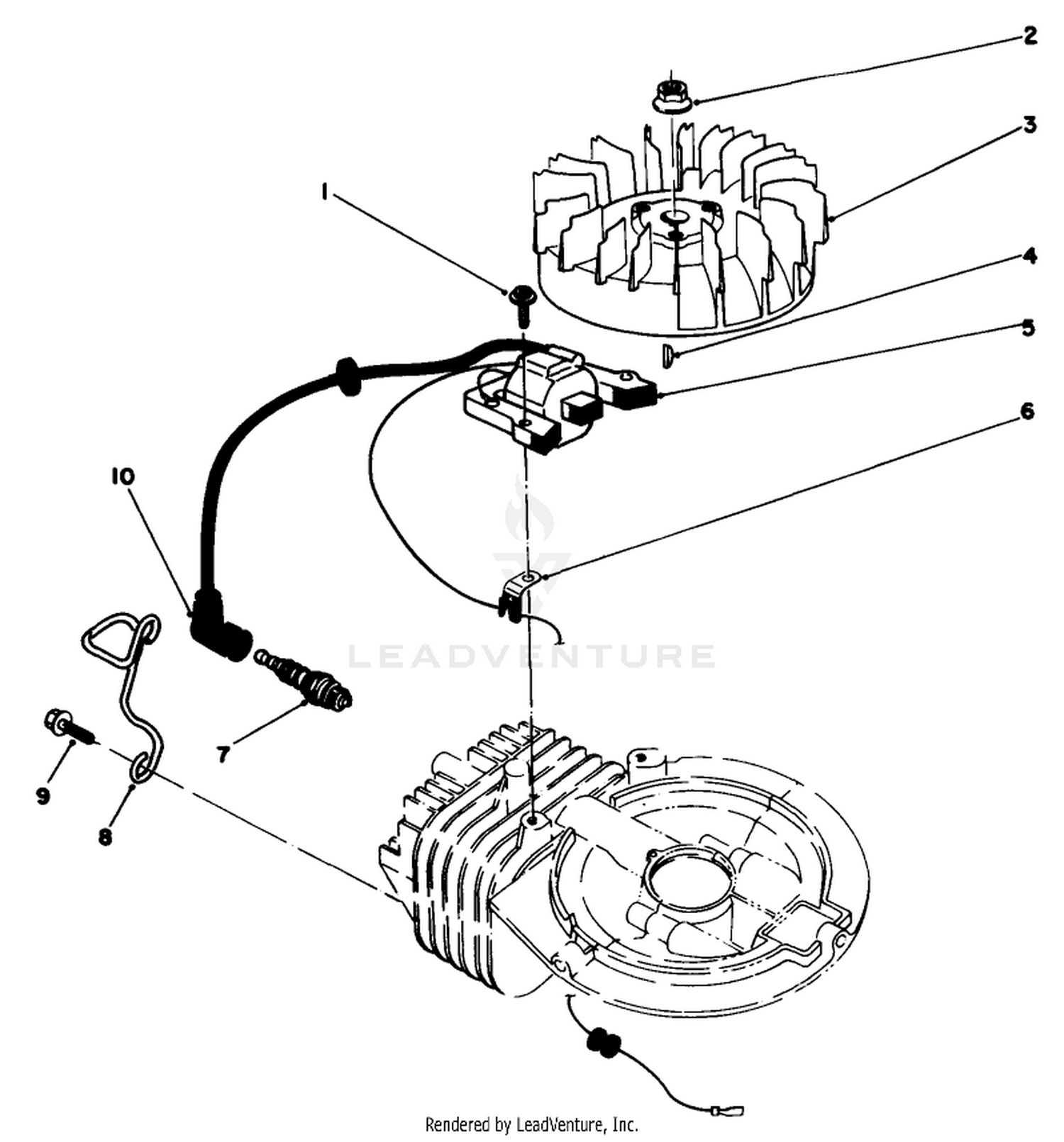Flywheel And Magneto Assembly (model No. 47ph7)