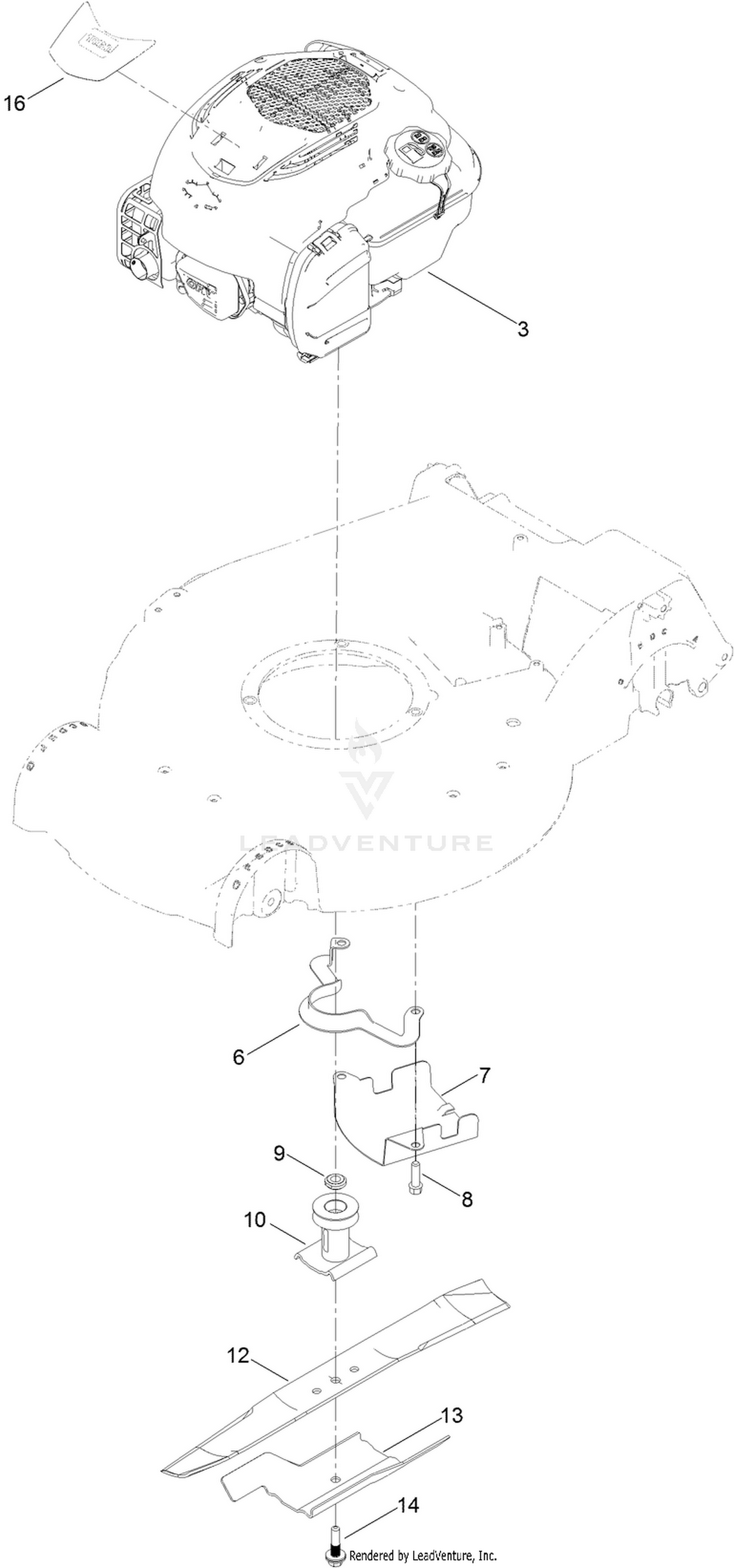Engine and Blade Assembly