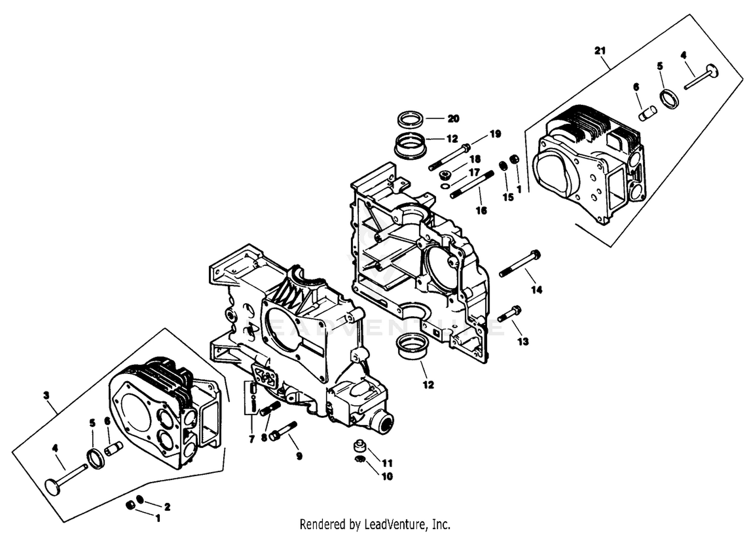 Crankcase-Engine Kohler Model No. Mv16s-Type 56511