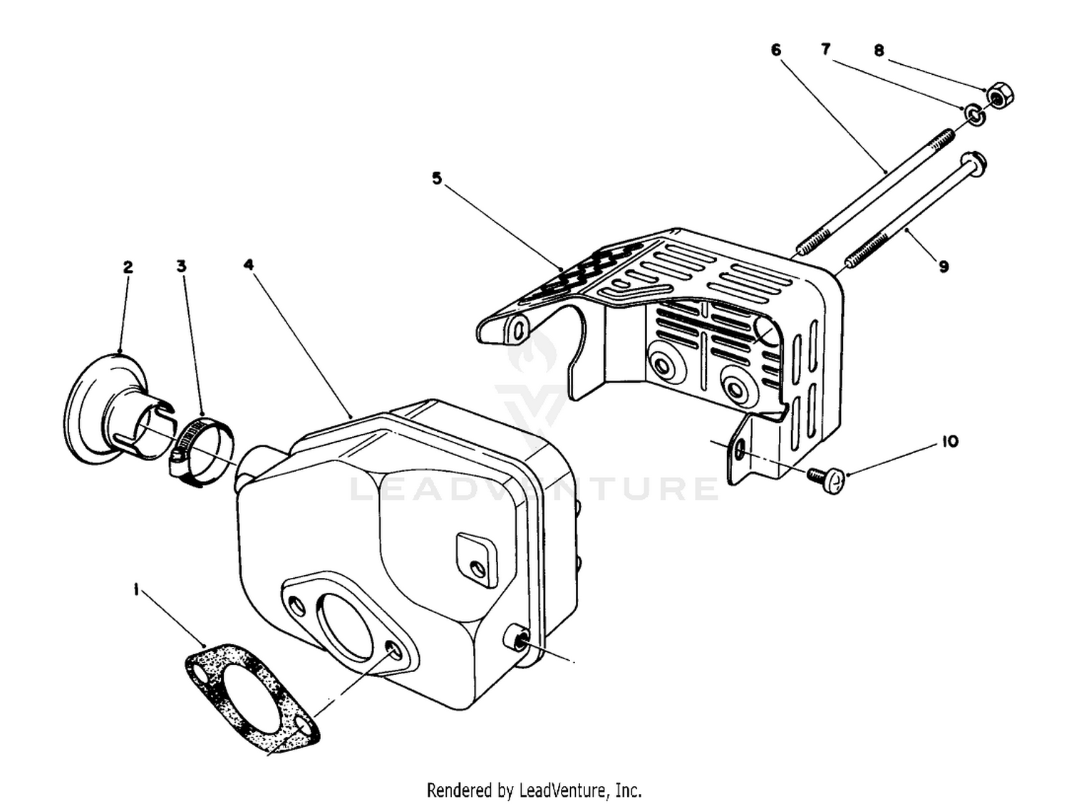 Muffler Assembly (model No. 47pj8)