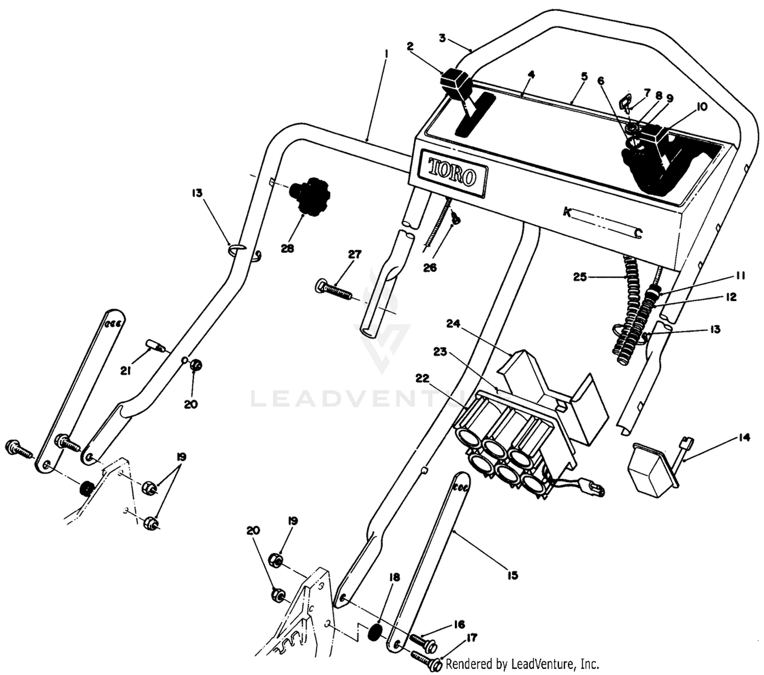 Handle Assembly (serial No. 9000101-9005855)(9006400  Up)