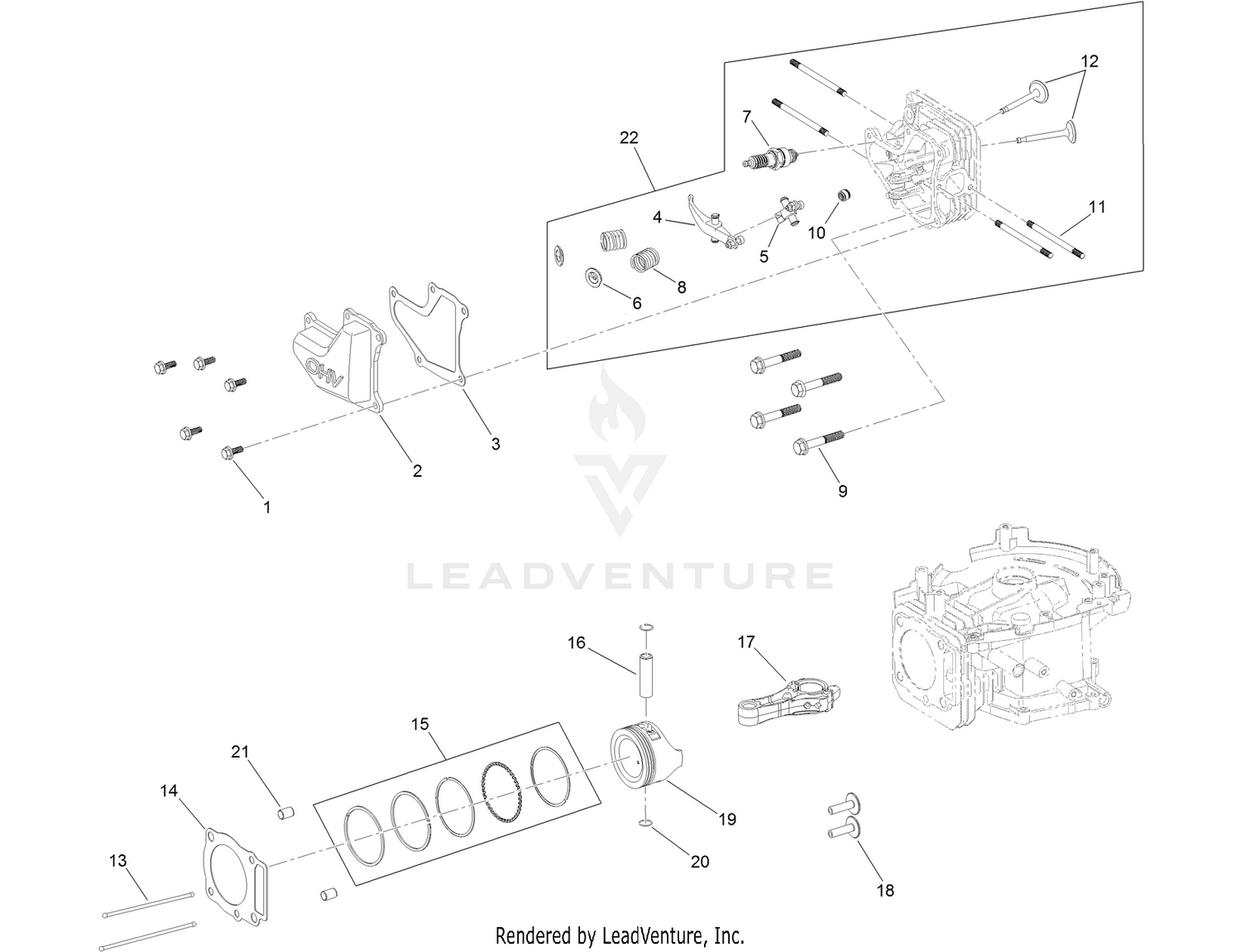 Piston and Cylinder Head Assembly