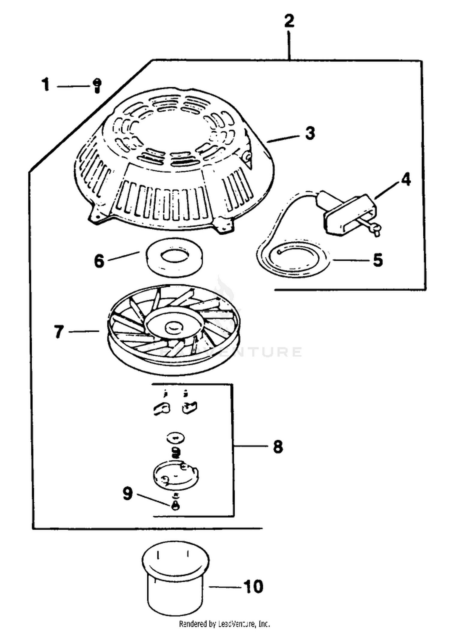 Starting System-Engine Kohler Model No. Cv1 4t-1412