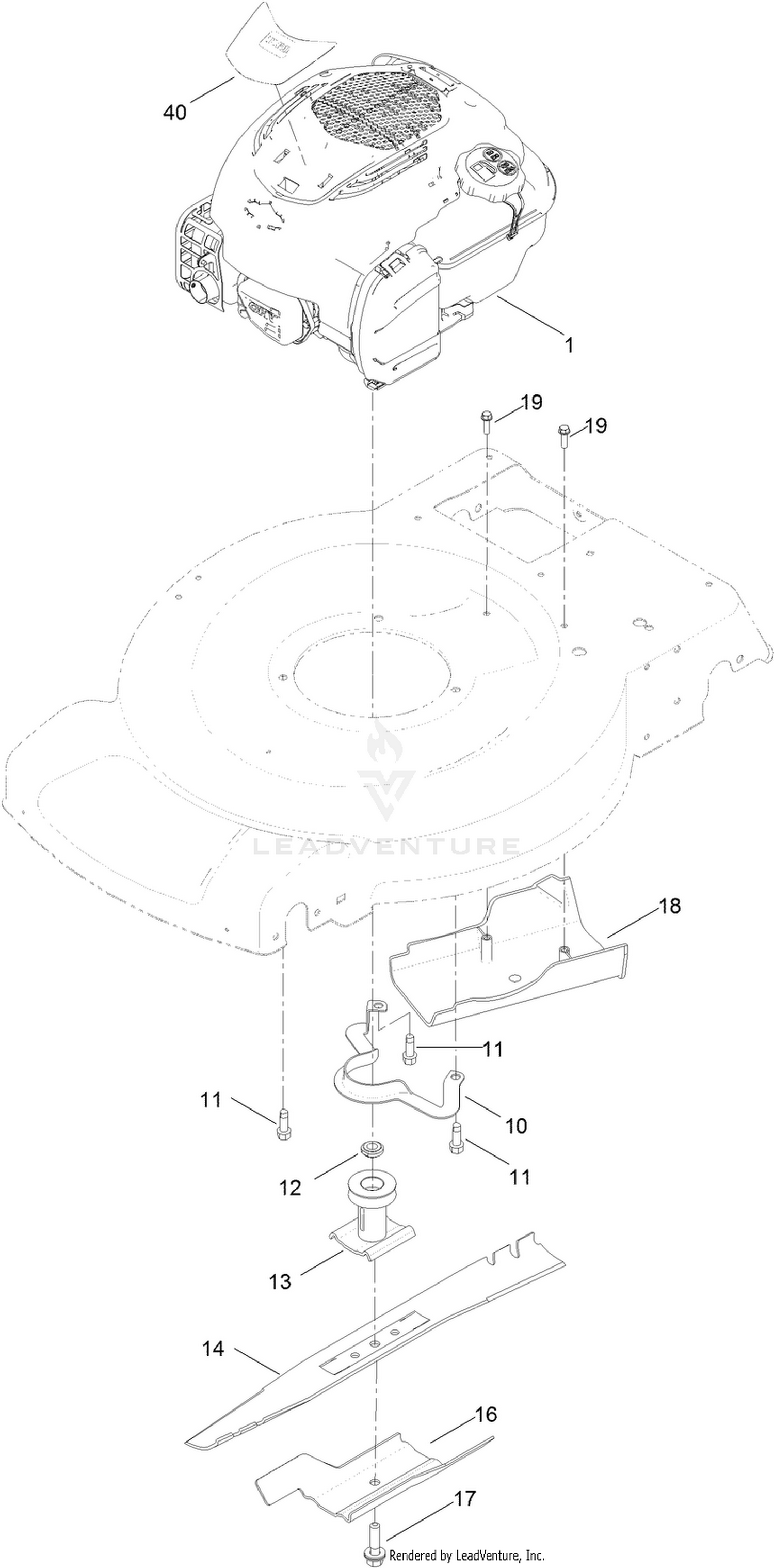 Engine and Blade Assembly