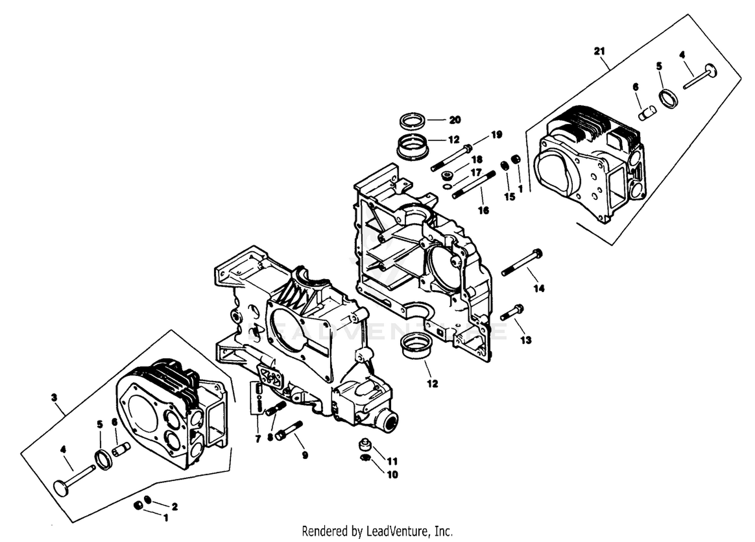 Crankcase-Engine Kohler Model No. Mv16s-Type 56511