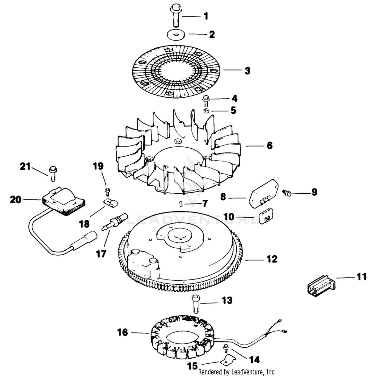 Ignition/electrical-Engine Kohler Model Cv12.5t Spec. No. 1254